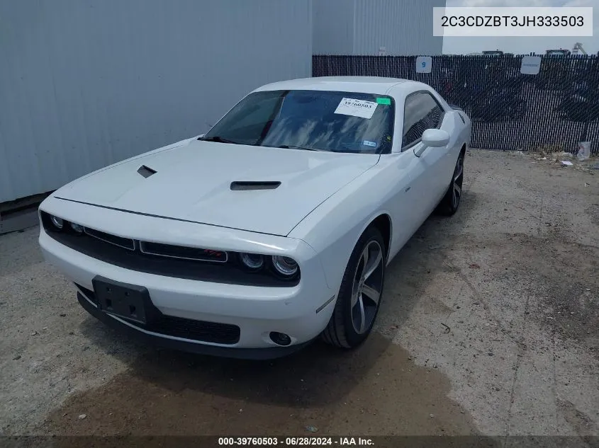 2018 Dodge Challenger R/T VIN: 2C3CDZBT3JH333503 Lot: 39760503