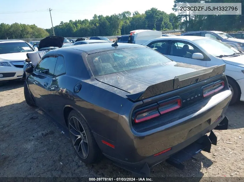 2018 Dodge Challenger R/T 392 VIN: 2C3CDZFJ5JH332796 Lot: 39778161