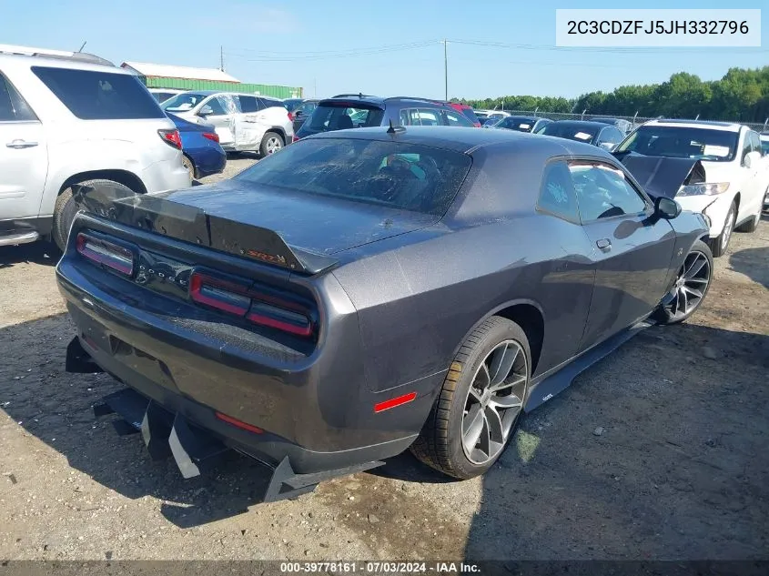 2018 Dodge Challenger R/T 392 VIN: 2C3CDZFJ5JH332796 Lot: 39778161