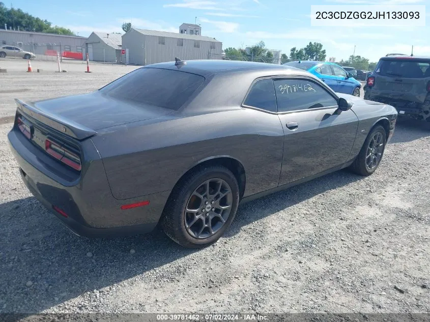 2018 Dodge Challenger Gt Awd VIN: 2C3CDZGG2JH133093 Lot: 39781462