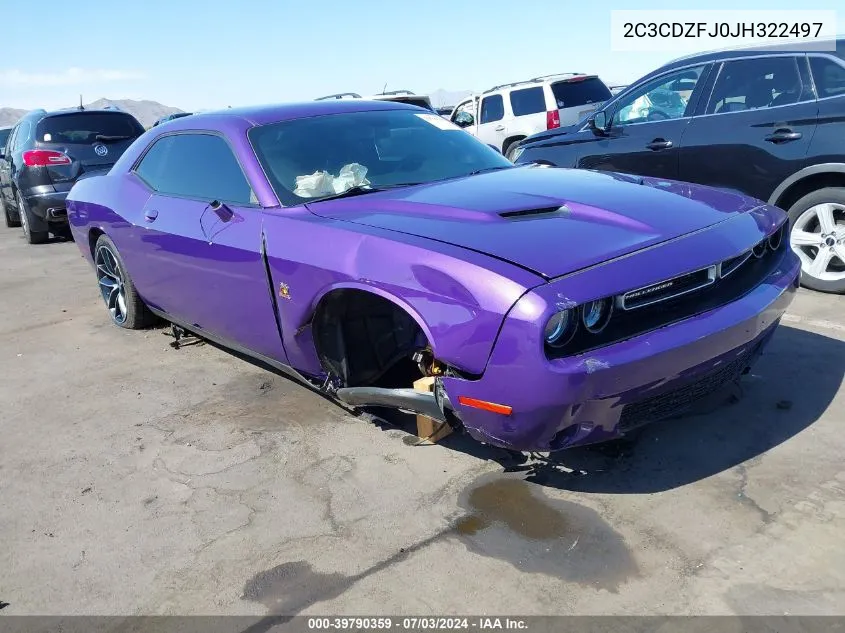 2018 Dodge Challenger R/T Scat Pack VIN: 2C3CDZFJ0JH322497 Lot: 39790359