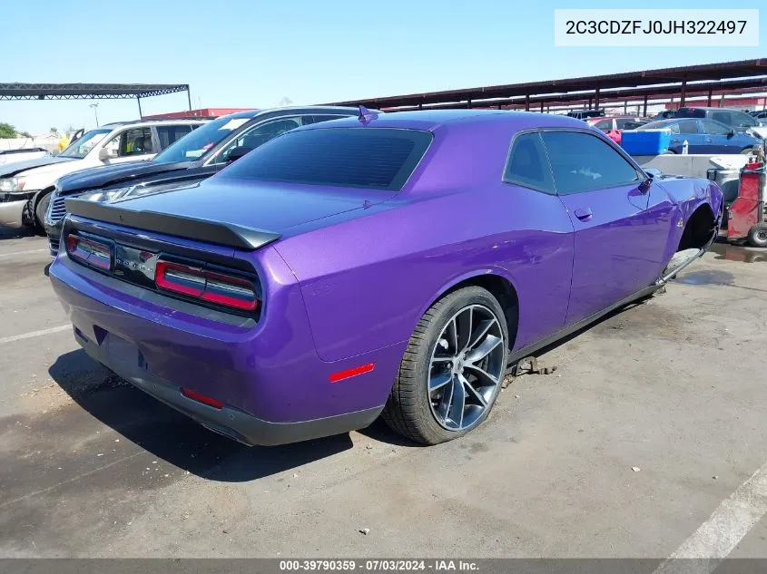 2018 Dodge Challenger R/T Scat Pack VIN: 2C3CDZFJ0JH322497 Lot: 39790359