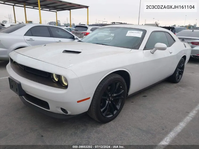 2018 Dodge Challenger Sxt VIN: 2C3CDZAGXJH161104 Lot: 39853202