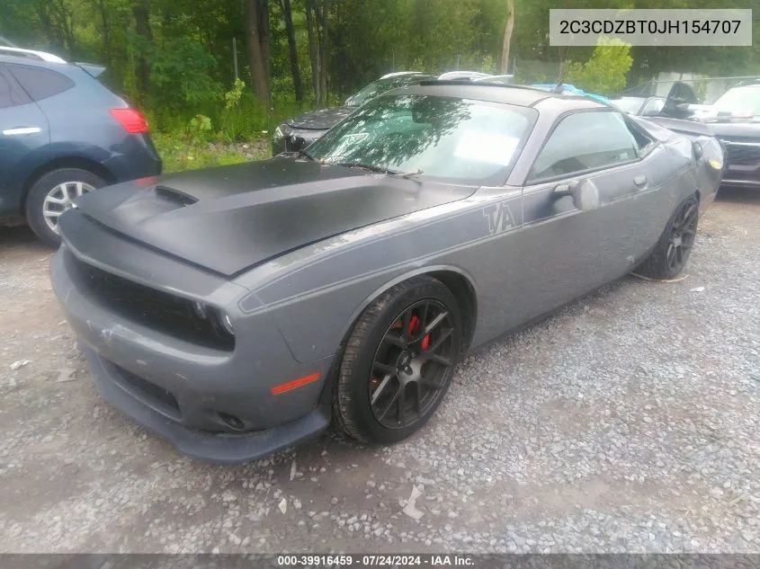 2018 Dodge Challenger T/A Plus VIN: 2C3CDZBT0JH154707 Lot: 39916459