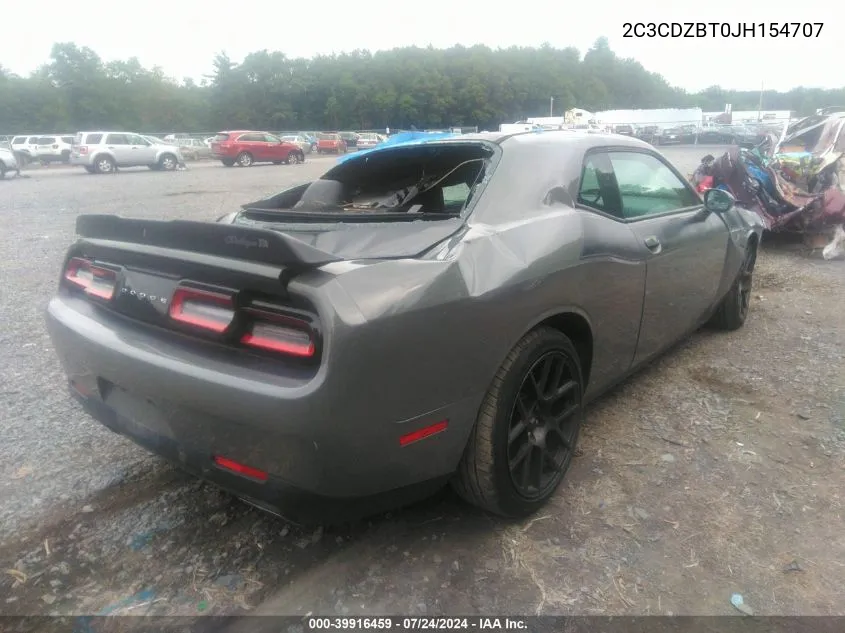 2018 Dodge Challenger T/A Plus VIN: 2C3CDZBT0JH154707 Lot: 39916459