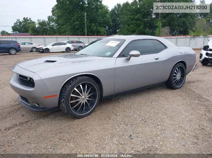 2018 Dodge Challenger Sxt VIN: 2C3CDZAG3JH215200 Lot: 39930796