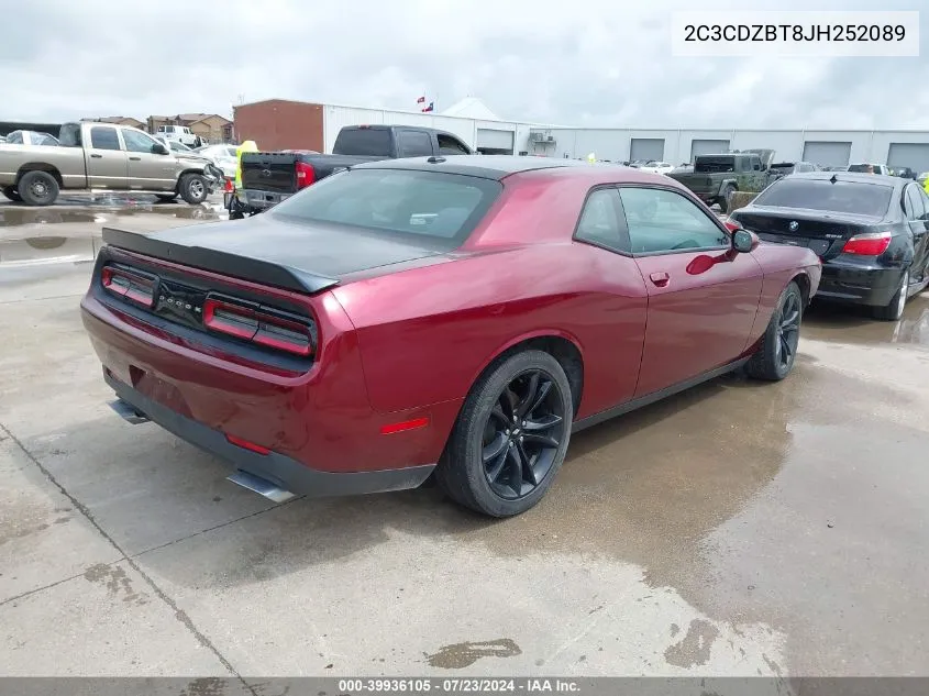 2C3CDZBT8JH252089 2018 Dodge Challenger R/T