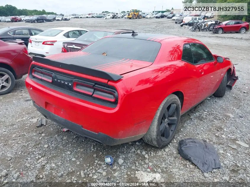 2018 Dodge Challenger R/T Shaker VIN: 2C3CDZBT8JH327955 Lot: 39945075