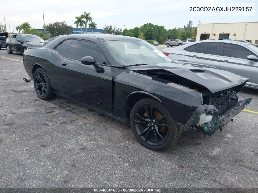 2C3CDZAGXJH229157 2018 Dodge Challenger Sxt