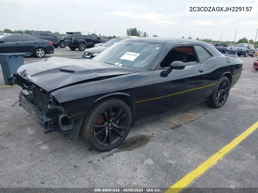 2C3CDZAGXJH229157 2018 Dodge Challenger Sxt