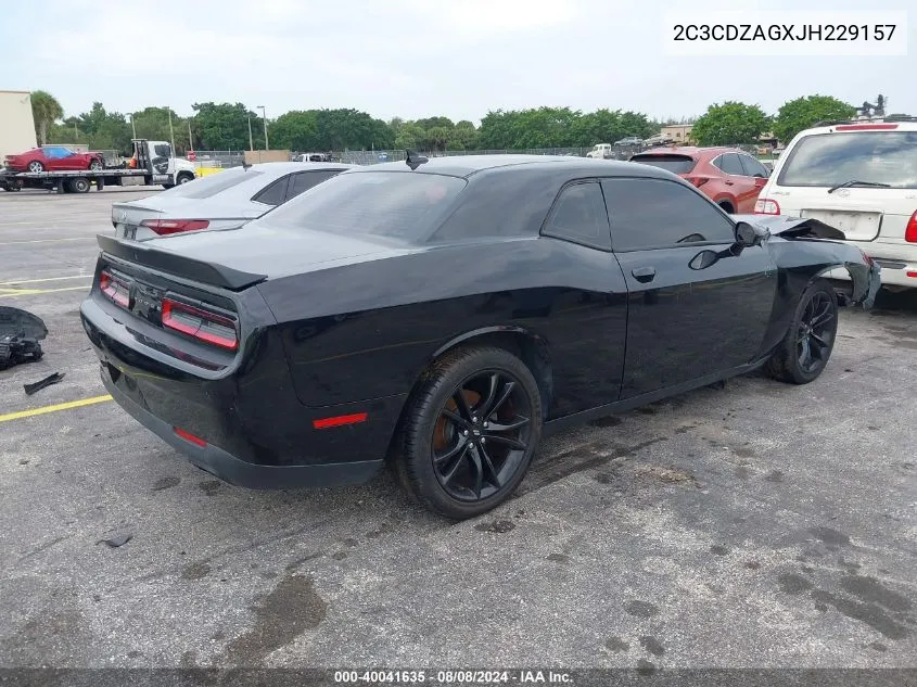 2C3CDZAGXJH229157 2018 Dodge Challenger Sxt