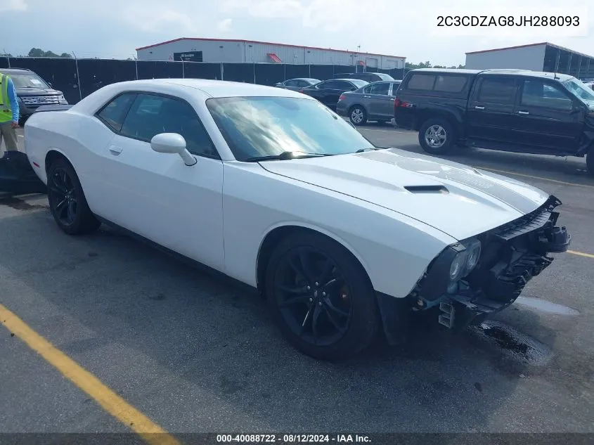 2C3CDZAG8JH288093 2018 Dodge Challenger Sxt