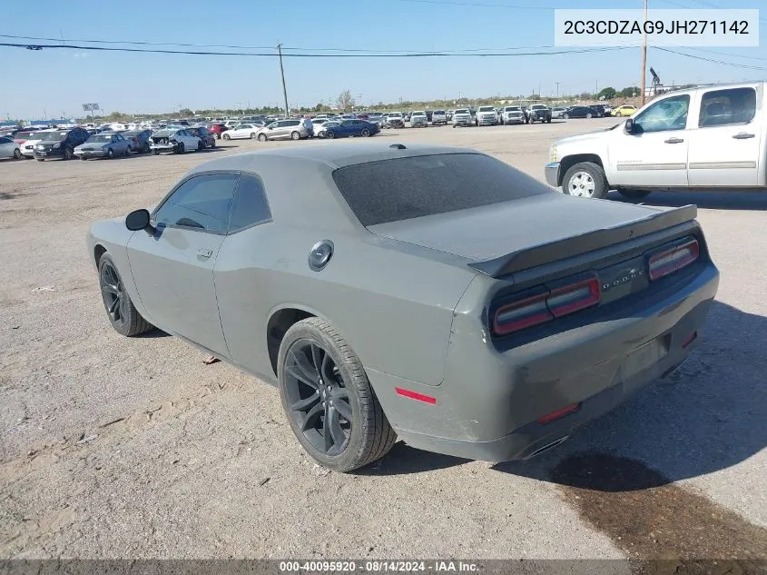 2018 Dodge Challenger Sxt VIN: 2C3CDZAG9JH271142 Lot: 40095920