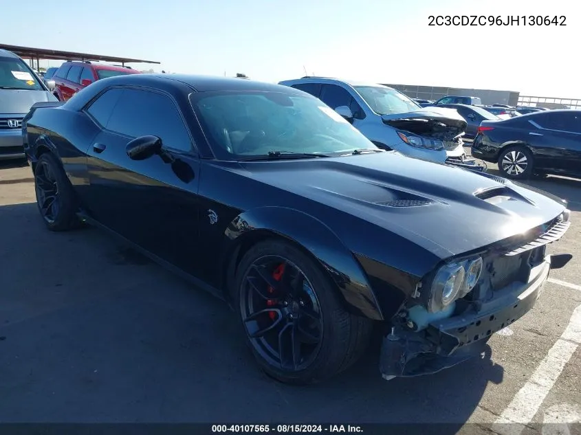 2018 Dodge Challenger Srt Hellcat Widebody VIN: 2C3CDZC96JH130642 Lot: 40107565