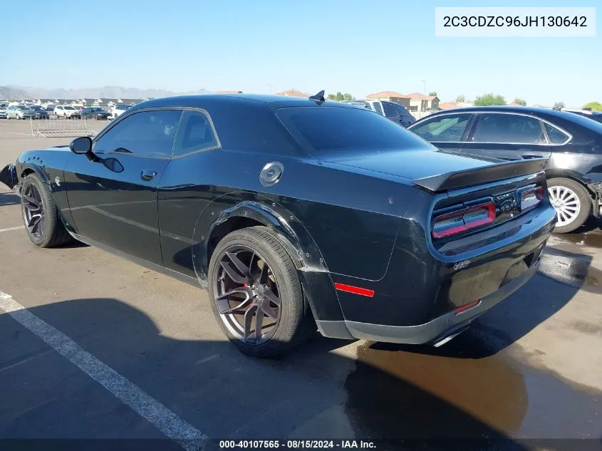 2018 Dodge Challenger Srt Hellcat Widebody VIN: 2C3CDZC96JH130642 Lot: 40107565