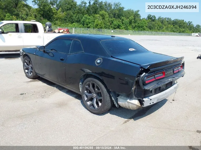 2C3CDZAGXJH246394 2018 Dodge Challenger Sxt