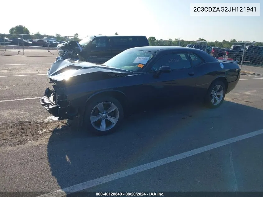 2C3CDZAG2JH121941 2018 Dodge Challenger Sxt