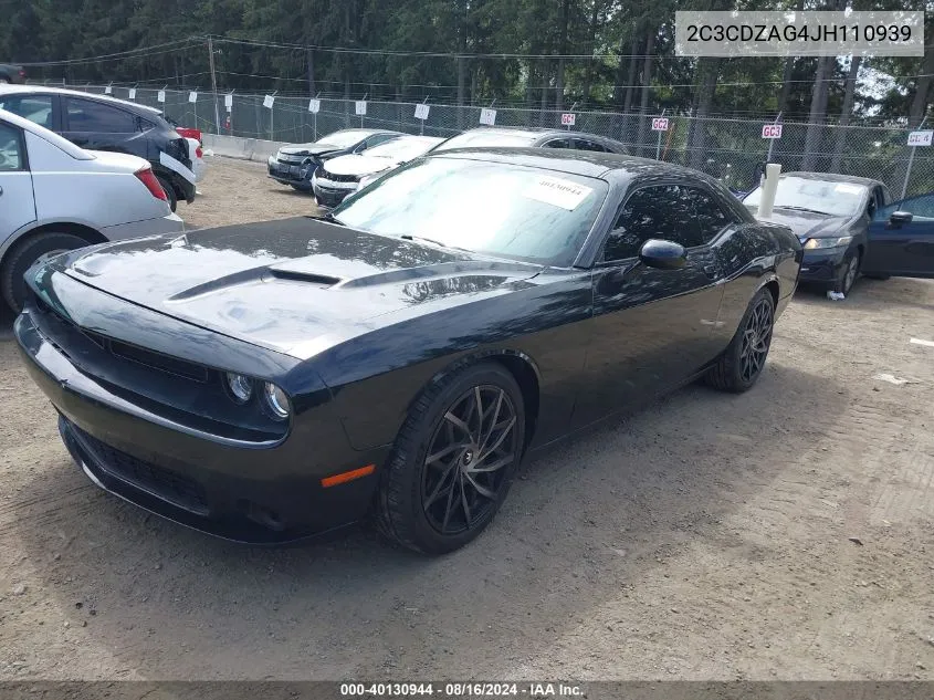 2018 Dodge Challenger Sxt VIN: 2C3CDZAG4JH110939 Lot: 40130944