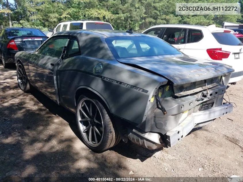 2C3CDZAG6JH112272 2018 Dodge Challenger Sxt Plus