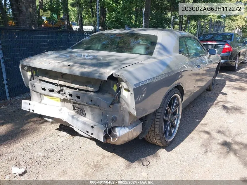 2018 Dodge Challenger Sxt Plus VIN: 2C3CDZAG6JH112272 Lot: 40150482