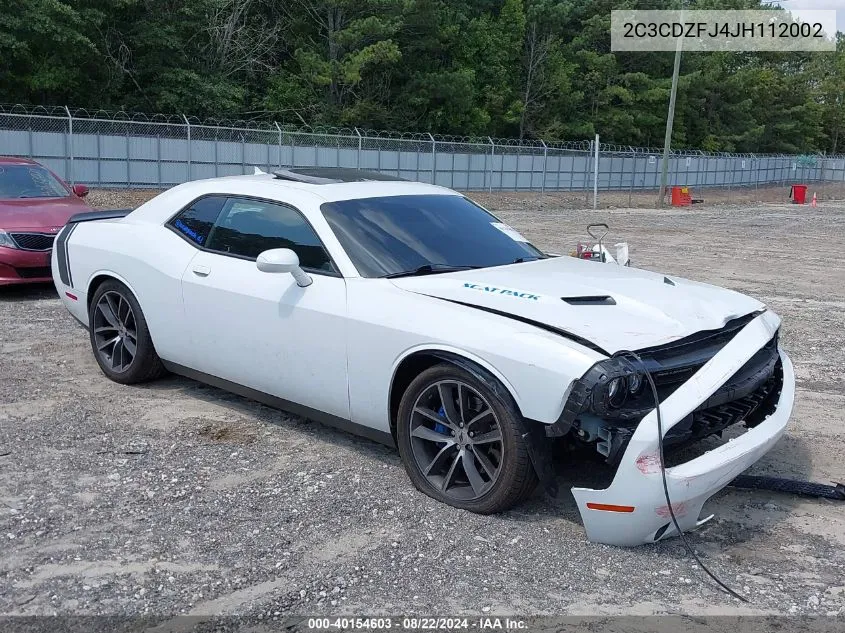 2018 Dodge Challenger R/T Scat Pack VIN: 2C3CDZFJ4JH112002 Lot: 40154603