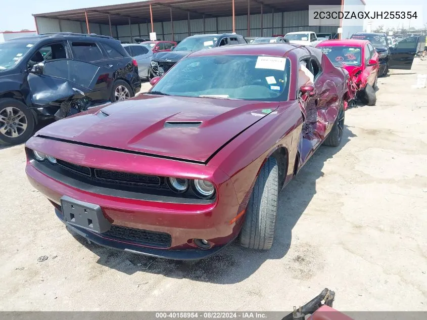 2018 Dodge Challenger Sxt VIN: 2C3CDZAGXJH255354 Lot: 40158954