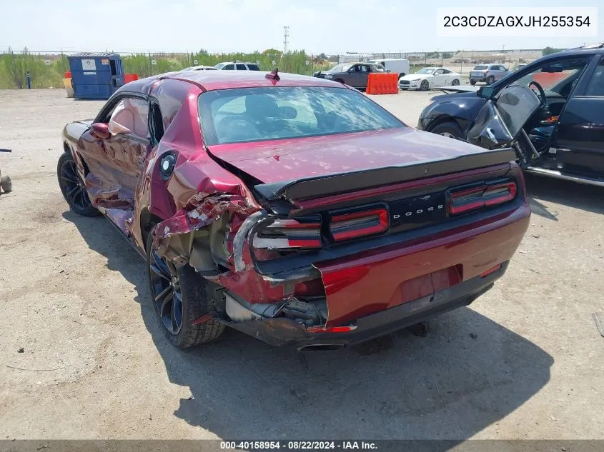 2C3CDZAGXJH255354 2018 Dodge Challenger Sxt