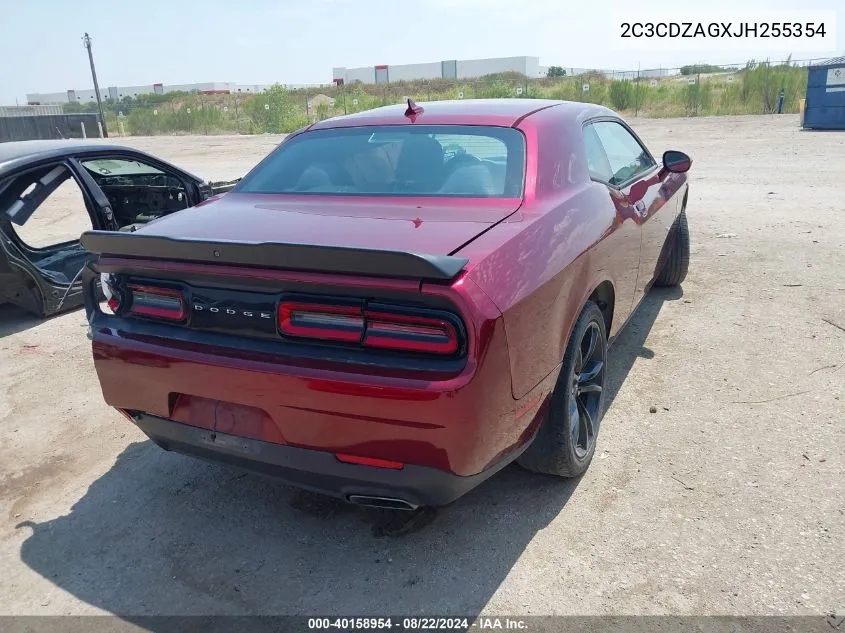 2C3CDZAGXJH255354 2018 Dodge Challenger Sxt