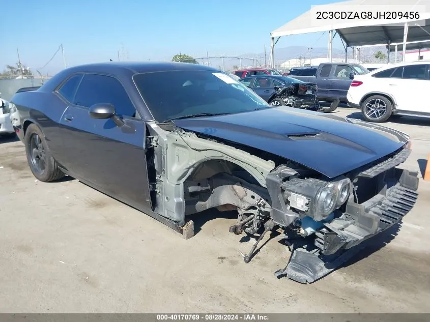 2C3CDZAG8JH209456 2018 Dodge Challenger Sxt Plus