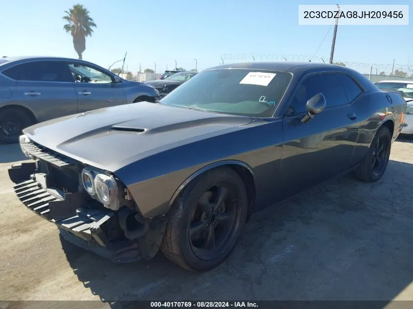 2C3CDZAG8JH209456 2018 Dodge Challenger Sxt Plus