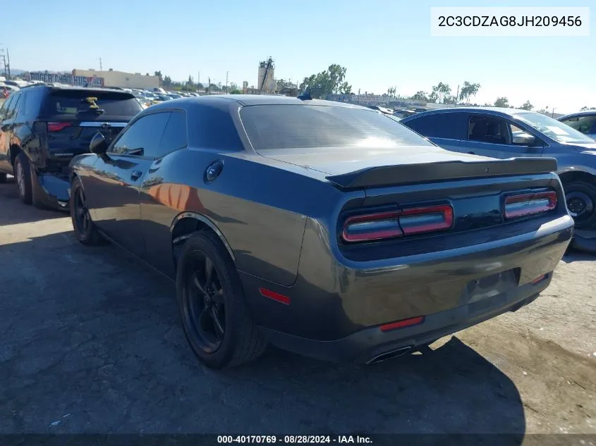 2C3CDZAG8JH209456 2018 Dodge Challenger Sxt Plus