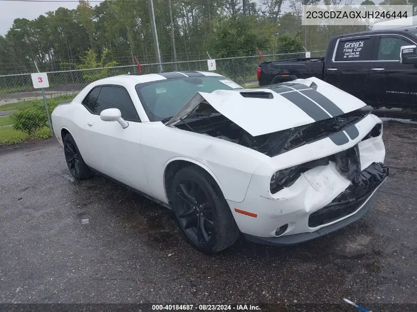 2018 Dodge Challenger Sxt Plus VIN: 2C3CDZAGXJH246444 Lot: 40184687