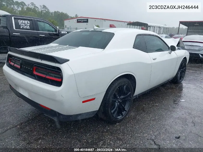 2C3CDZAGXJH246444 2018 Dodge Challenger Sxt Plus