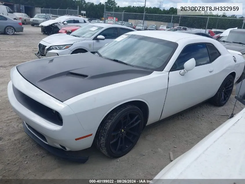 2018 Dodge Challenger R/T VIN: 2C3CDZBT8JH332959 Lot: 40199022