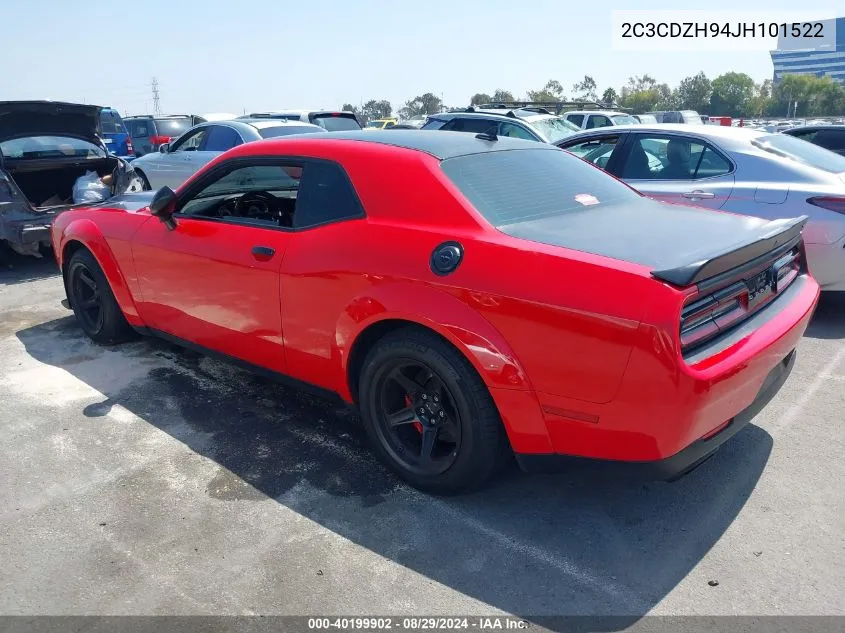 2C3CDZH94JH101522 2018 Dodge Challenger Srt Demon