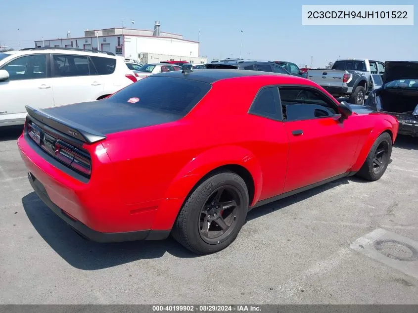 2018 Dodge Challenger Srt Demon VIN: 2C3CDZH94JH101522 Lot: 40199902