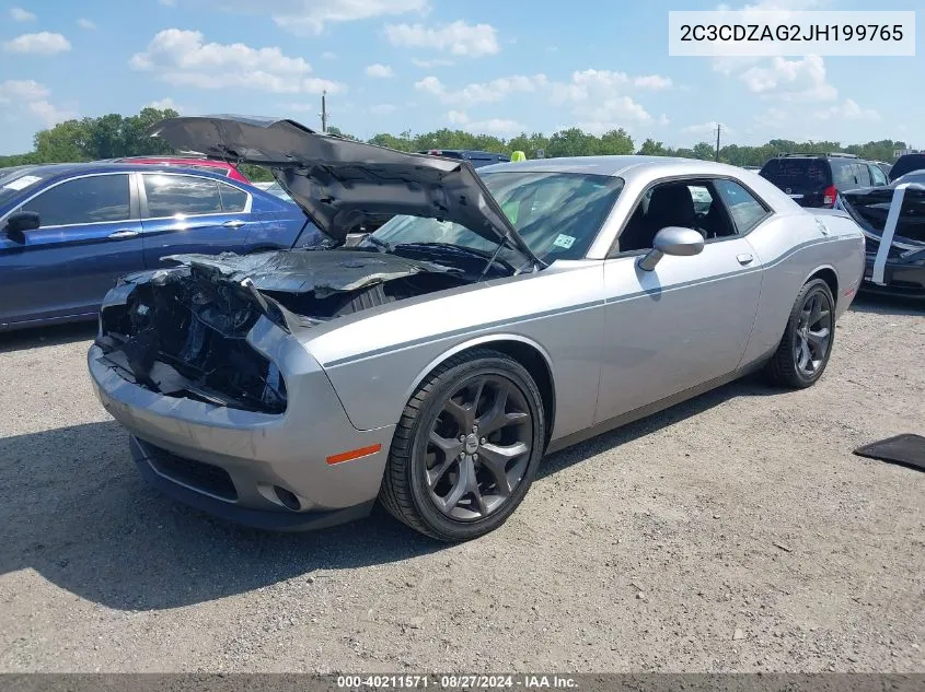 2C3CDZAG2JH199765 2018 Dodge Challenger Sxt