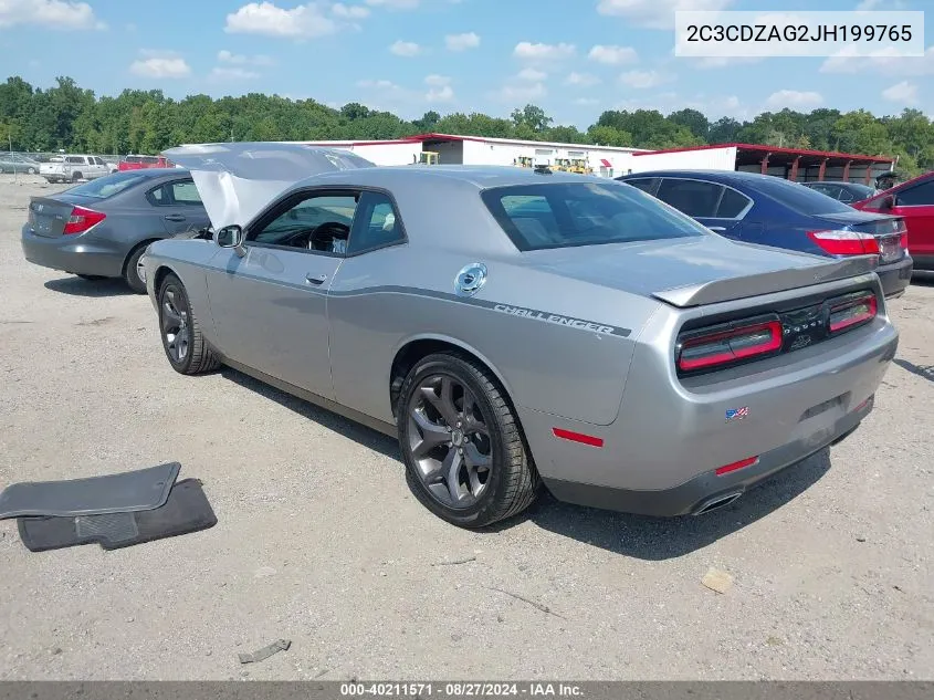 2C3CDZAG2JH199765 2018 Dodge Challenger Sxt