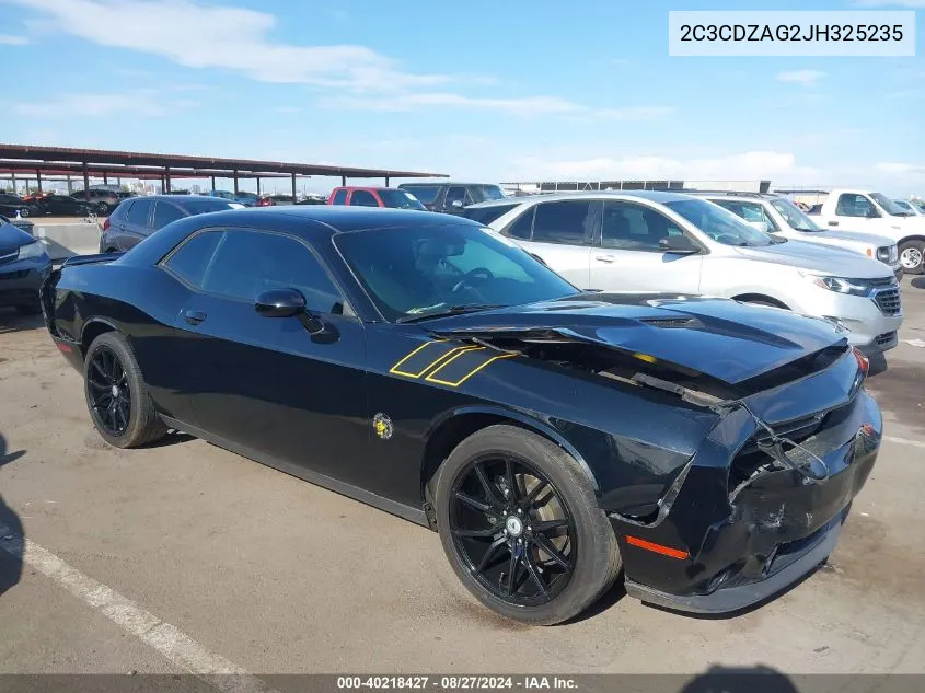 2018 Dodge Challenger Sxt VIN: 2C3CDZAG2JH325235 Lot: 40218427