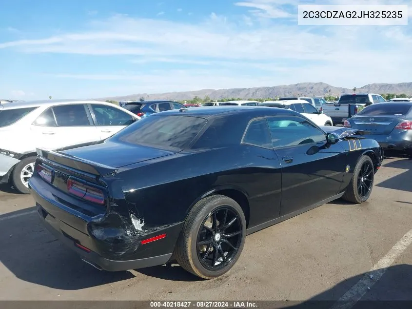 2018 Dodge Challenger Sxt VIN: 2C3CDZAG2JH325235 Lot: 40218427