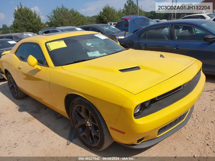 2018 Dodge Challenger Sxt Plus VIN: 2C3CDZAG1JH132204 Lot: 40227542