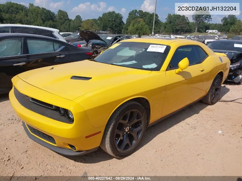 2018 Dodge Challenger Sxt Plus VIN: 2C3CDZAG1JH132204 Lot: 40227542