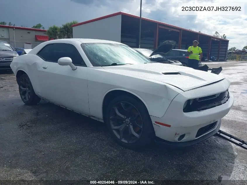 2C3CDZAG7JH327692 2018 Dodge Challenger Sxt Plus