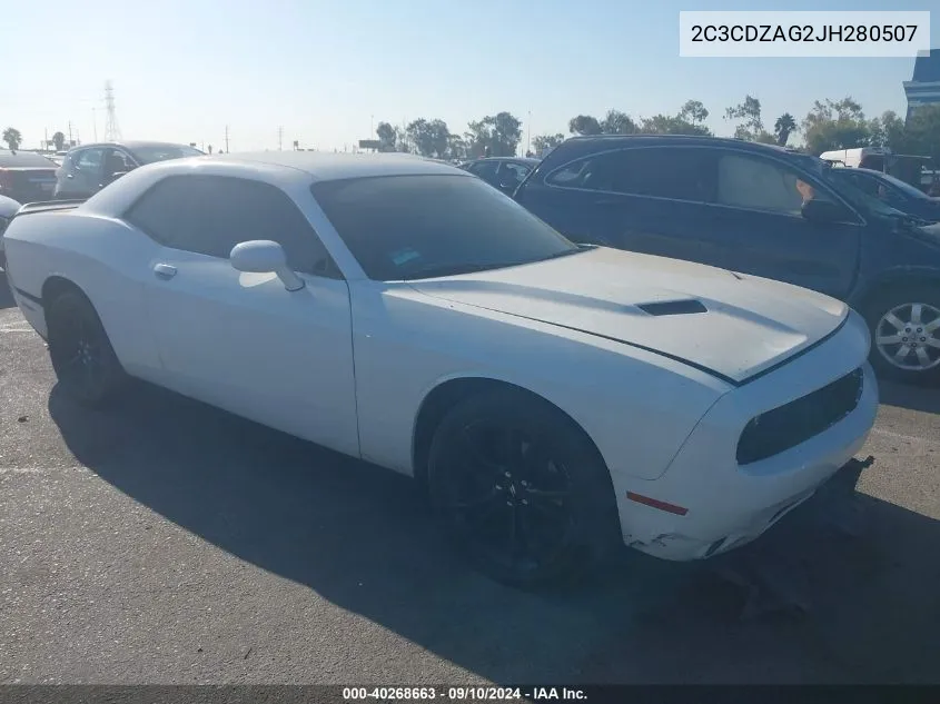 2C3CDZAG2JH280507 2018 Dodge Challenger Sxt