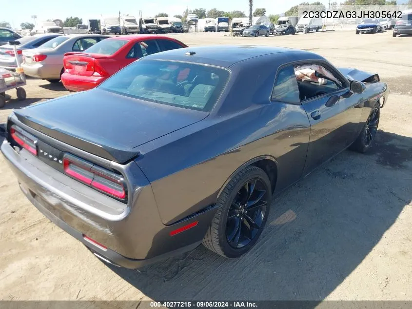 2C3CDZAG3JH305642 2018 Dodge Challenger Sxt