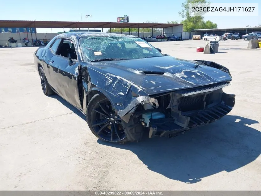 2C3CDZAG4JH171627 2018 Dodge Challenger Sxt Plus