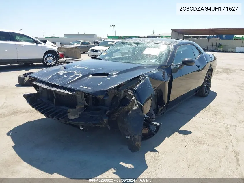 2C3CDZAG4JH171627 2018 Dodge Challenger Sxt Plus