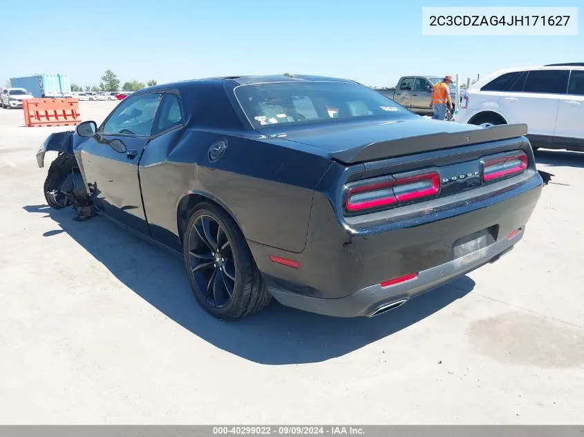 2C3CDZAG4JH171627 2018 Dodge Challenger Sxt Plus