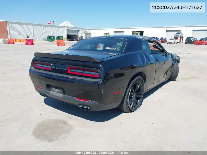 2018 Dodge Challenger Sxt Plus VIN: 2C3CDZAG4JH171627 Lot: 40299022