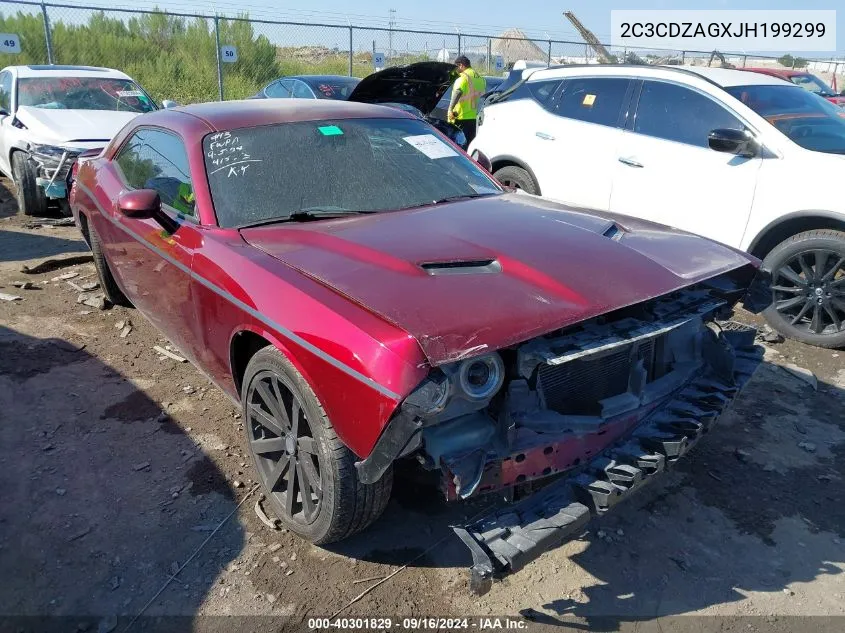 2018 Dodge Challenger Sxt VIN: 2C3CDZAGXJH199299 Lot: 40301829